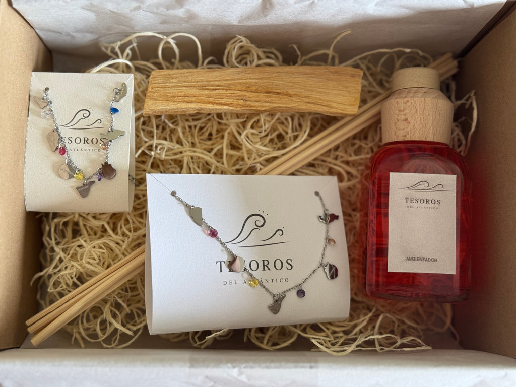 Caja regalo Marea con papel de seda y viruta